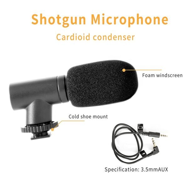 Vlogging Kit for Video Making with Mic Mini Tripod Stand, LED Light & Phone - Image 3
