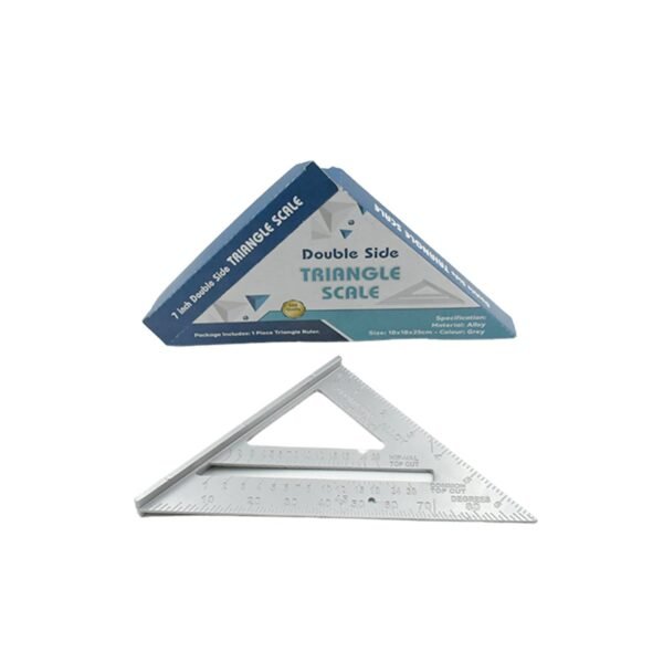 Double-Sided 45? Triangle Ruler ? 7-Inch Aluminum Alloy Rafter Square for Home - Image 3