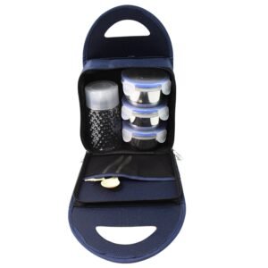 Compact Stainless Steel Airtight Lunch Box Set - 4 pcs (3 Leakproof Containers