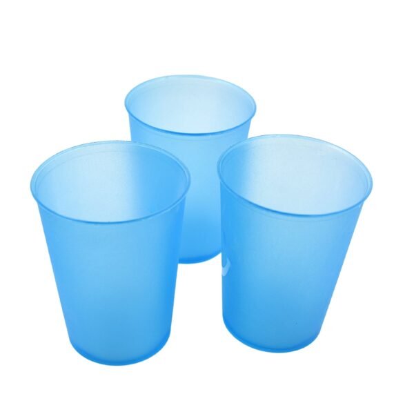 Reusable Plastic Drinking Tumblers - 4-Piece Transparent Water Cup Set for - Image 4
