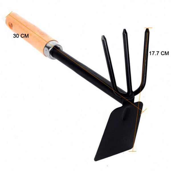2 in 1 Double Hoe Gardening Tool with Wooden Handle - Image 5