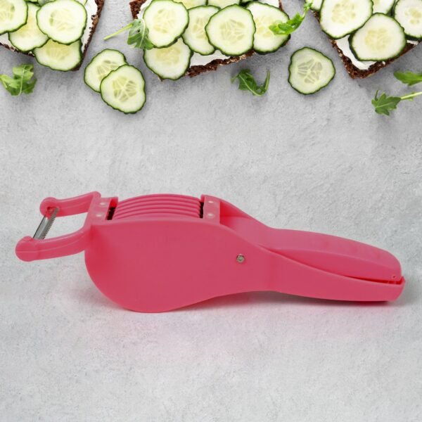 Plastic 2 in 1 Vegetable & Fruit Multi Cutter 5 Blade Vegetable Cutter with - Image 4