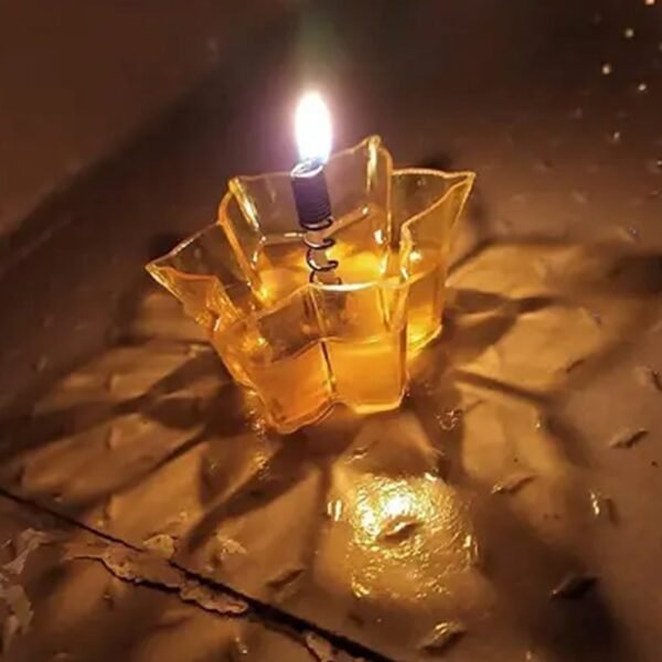Magical Reflection Diya Set with 6 Attractive Design Cup Set Of 12 Pieces - Image 3