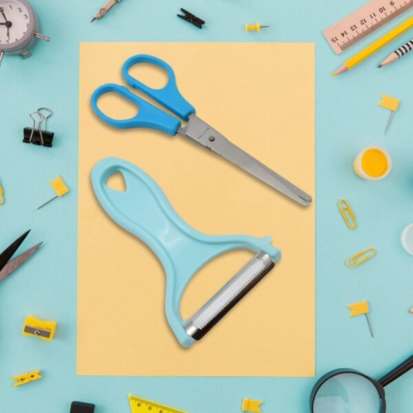 Stainless Steel Kitchen Scissors & Multipurpose Peeler (2 Pc Set / Mix Design - Image 4