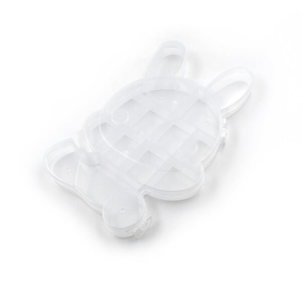 Transparent Cartoon Bear Clear Plastic Storage Box Jewelry Organizer Holder - Image 4