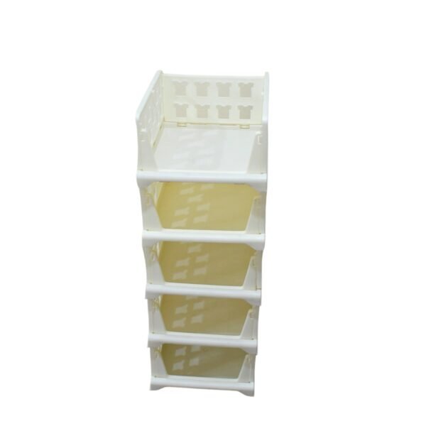 5 Layer Stackable Multifunctional Storage,for Clothes Foldable Drawer Shelf - Image 4