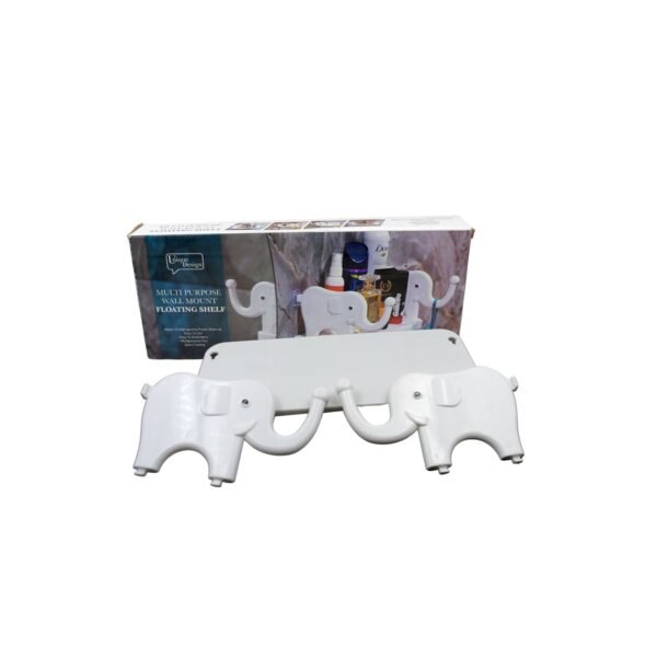 Multifunctional Elephant-Shaped Wall Shelf ? No-Punch Mini Organizer for - Image 4