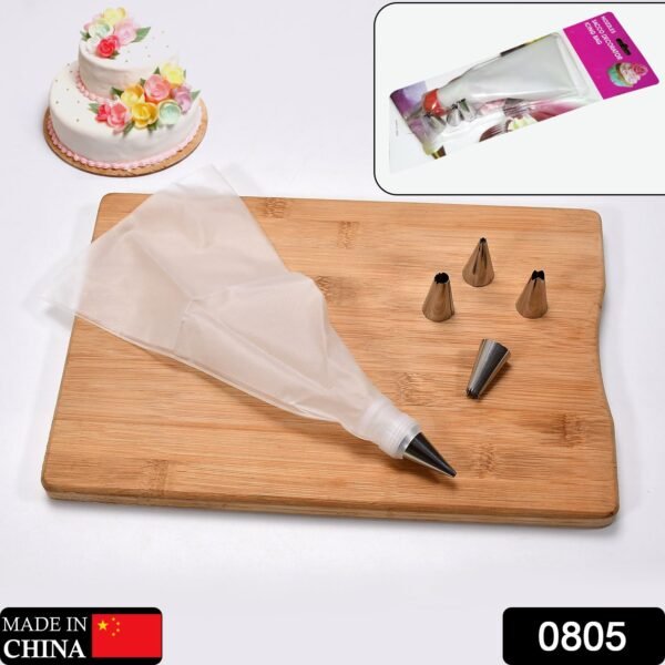Cake Decorating Nozzle with Piping Bag Stainless Steel Piping Cream Frosting - Image 2