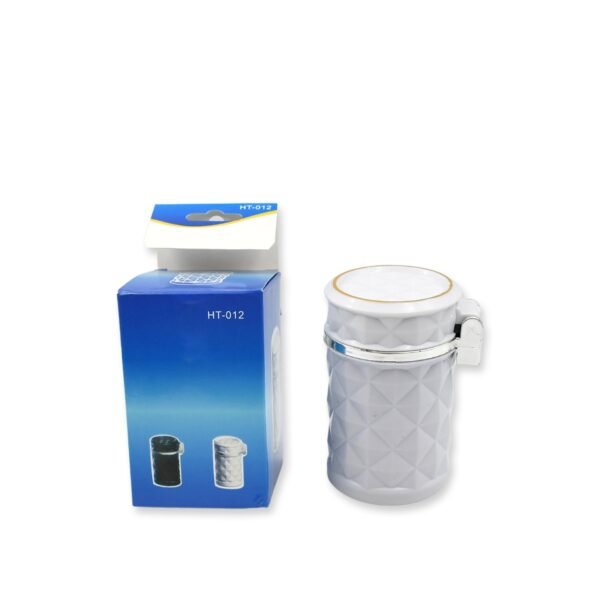 Car Cupholder LED Ashtray ? Portable with Blue Light, Lid & Waste Bin, - Image 4