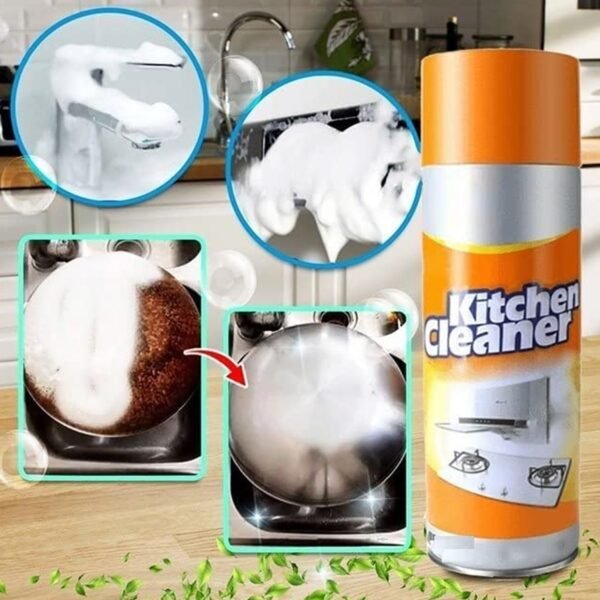 Multipurpose Bubble Foam Cleaner Kitchen Cleaner Spray Oil & Grease Stain - Image 4