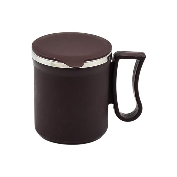 Coffee Mug with Lid and Handle-Plastic Covered Stainless Steel Mug (Random - Image 5