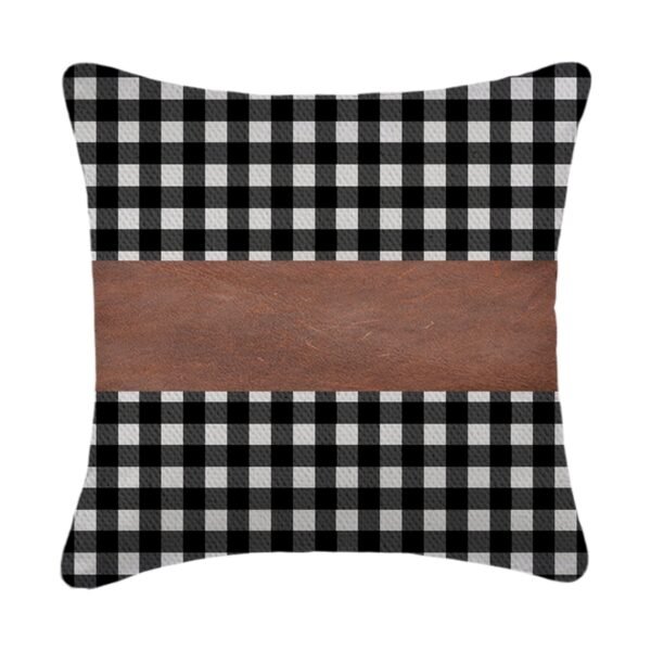 Pillow Covers, Leather & Cotton Cushion Covers (15  x  15 Inch / 1 Pair / 2 Pc) - Image 5