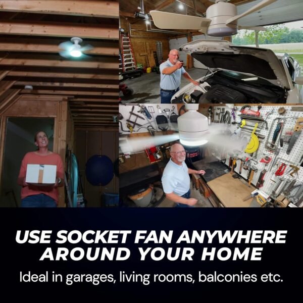 Original Cool LED Socket Fan Light ? Ceiling Fan Replacement, 1000 - Image 3