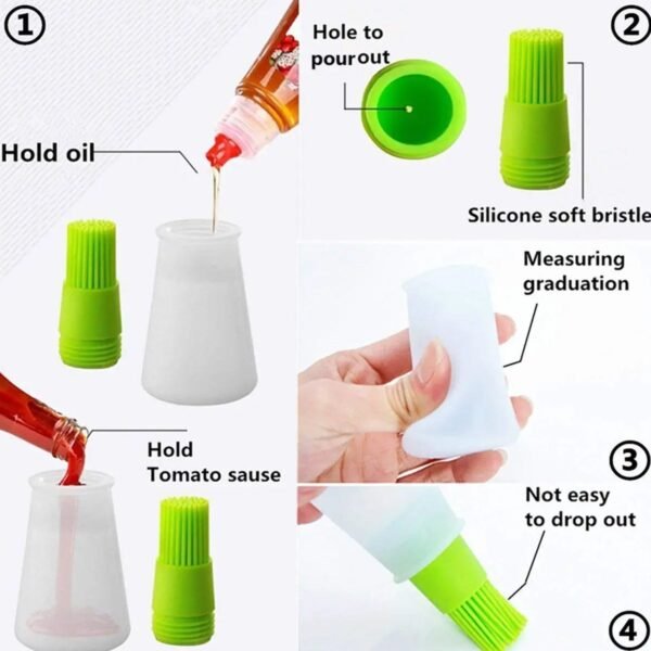 Silicone Cooking Oil Bottle With Basting Brush (Cap Not Include) - Image 3