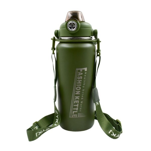 Stainless Steel Water Bottle with Straw, Strap & Handle  Vacuum Insulated - Image 4