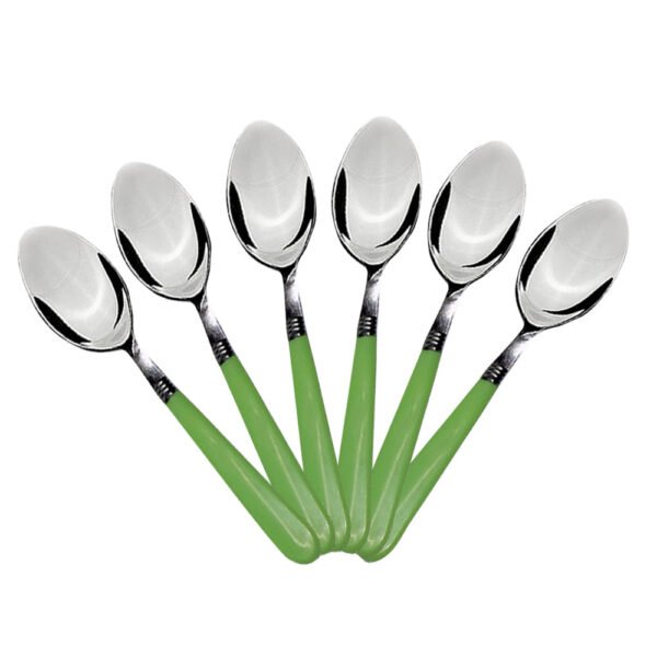 Stainless Steel Spoon with Comfortable Grip Dining Spoon Set of 6 Pcs - Image 3