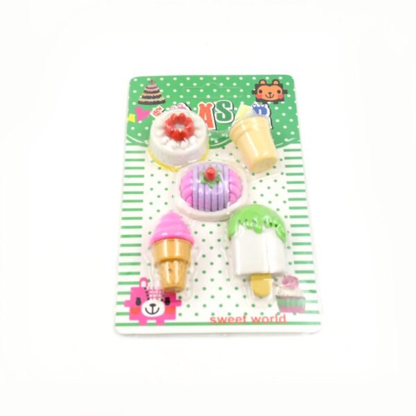 3D Mix Design Fancy & Stylish Colorful Erasers, Mini Eraser Creative Cute - Image 4
