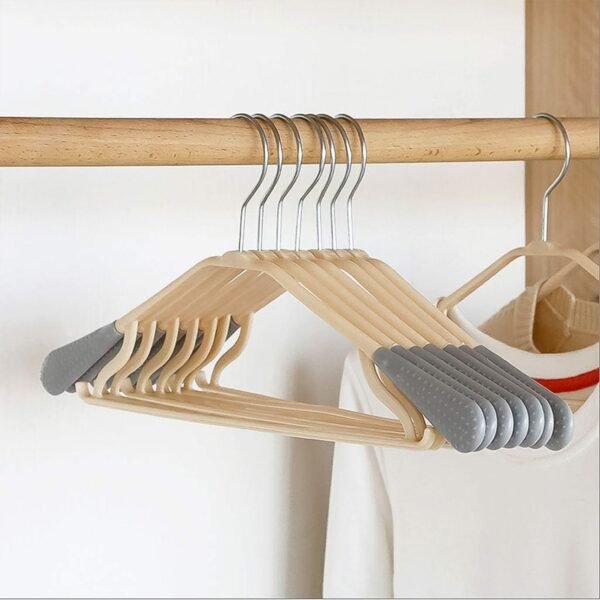 PP Cloth Hanger Set of 1 with Zinc Plated Steel Hook (1 Pc) - Image 3