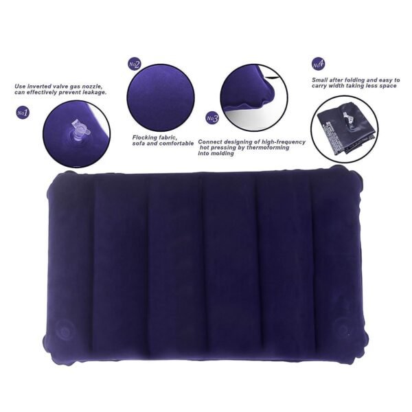 Velvet Air Inflatable Travel Pillow (Blue) - Image 4