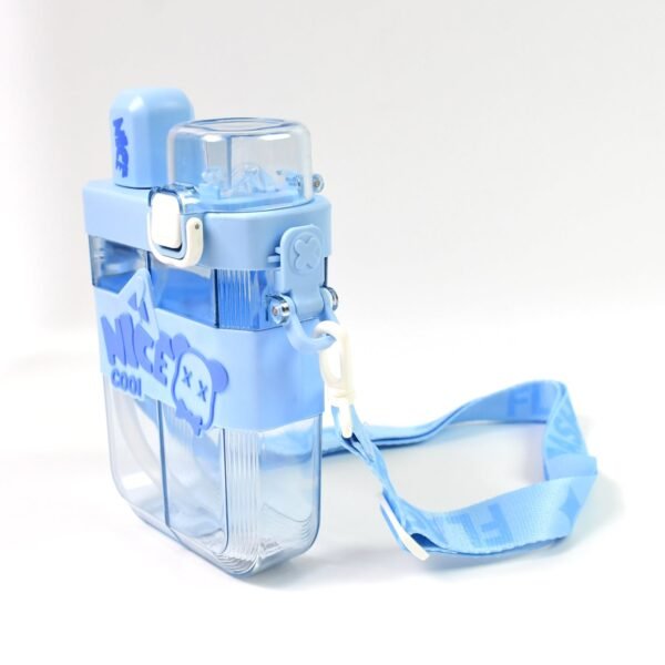 2in1 Dual Compartment Water Bottle with Straw and Adjustable Shoulder Straps (1 - Image 5