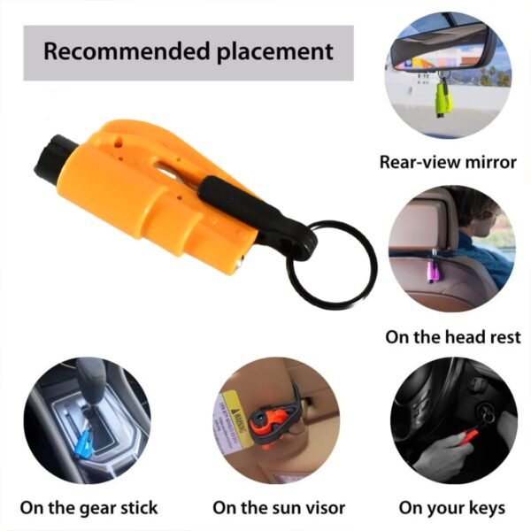 2-in-1 Emergency Safety Cutter ? Keychain Tool for Glass Breaking & Seatbelt - Image 4