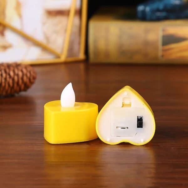 LED Tealights, Smokeless Plastic Decorative Candles (Pack Of 6 / Multicolor) - Image 5