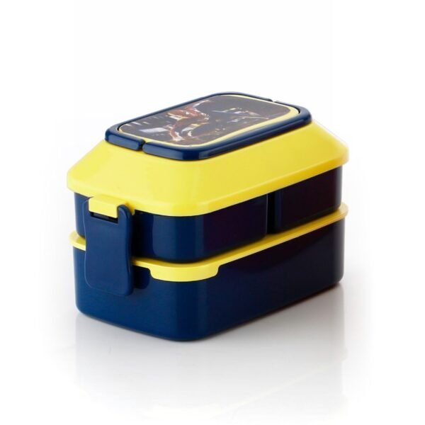 5621?Double Layer Lunch Box Stylish Lid Lunch Box With Fork & Spoon Lunch Box - Image 4
