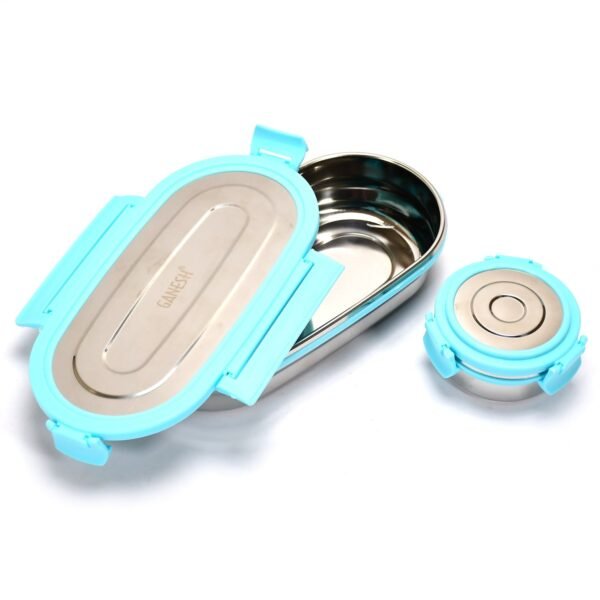Ganesh Stainless Steel Lunch Box & Container Set of 2 - Image 4