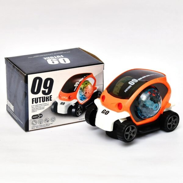 360? Rotating Stunt Car Toy ? Bump & Go with 4D Lights, Music & Disco Ball (1 - Image 4