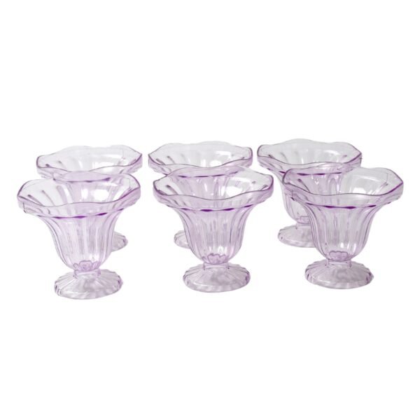 Crystal Plastic Ice-Cream Bowl, Home & Kitchen Serving Platter or Dessert Cup - Image 4