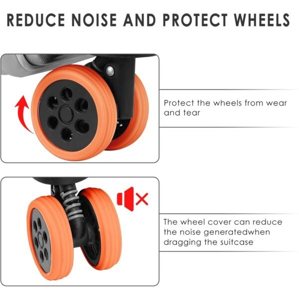 Silicone Suitcase Wheel Covers ? Noise Reduction & Protection (4 Pc Set) - Image 4