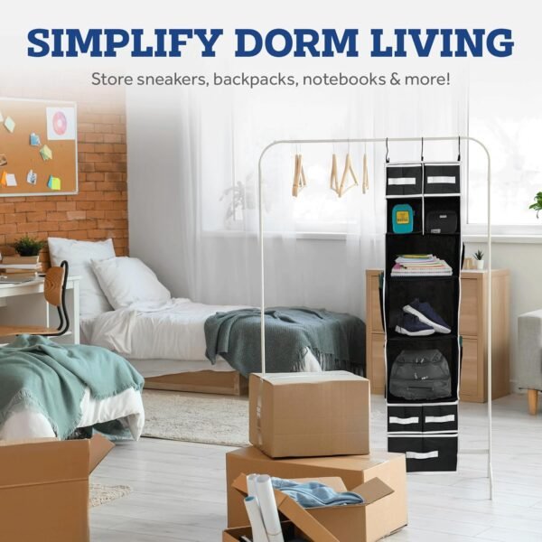 9 Shelf Hanging Closet Organizer with 5 Drawer Organizers - Image 4