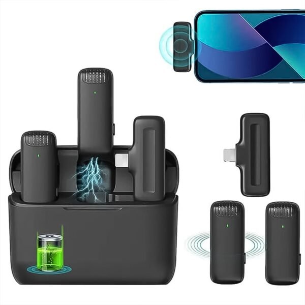 Wireless Microphones, Collar Mic for All Smart Phone / Type-C  (1 Set) - Image 5