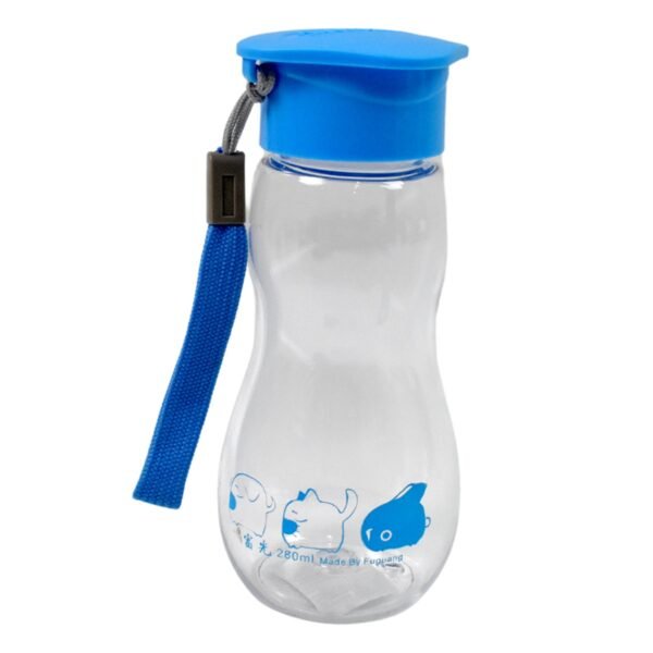Transparent Travel Portable Water Bottle with Carry Straps (280 ML / 1 Pc) - Image 5