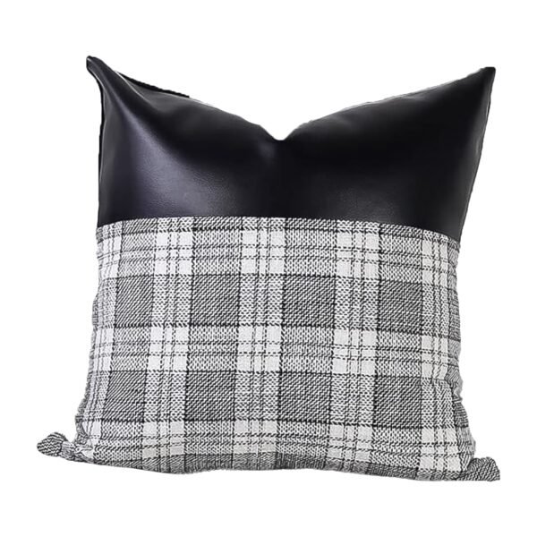 Pillow Covers Cushion Cases Soft Leather and Cotton (23  x  22 Inch / 1 Pair /