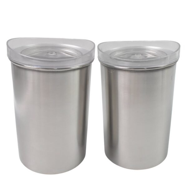 Multipurpose Stainless Steel Airtight Containers with See Through Lid (2 Pc Set - Image 5