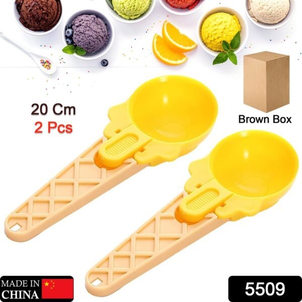 2-Piece Plastic Ice Cream & Watermelon Scooper with Trigger Dipper - Image 2