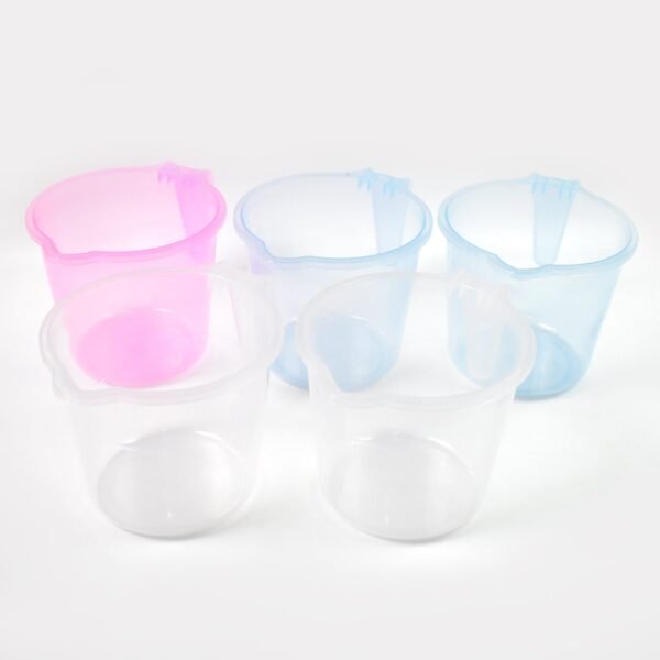 Plastic Round Transparent Bath Water Mug (5 pc / Mix colour / 1200 ML) - Image 5