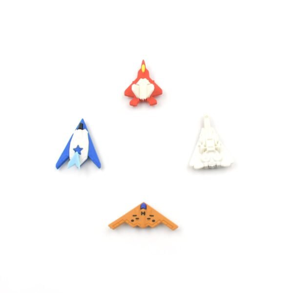 Fun Erasers for Kids: Gun & Plane Shapes (4-Pack, Gift Set) - Image 4
