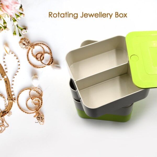 4 Layers Jewelry Box, 360 Degree Rotating Jewelry Box, Jewelry and Earring - Image 5