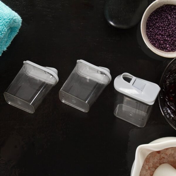 Kitchen Storage Jars & Container Set 3pc , Transparent Jar Set For home & - Image 3