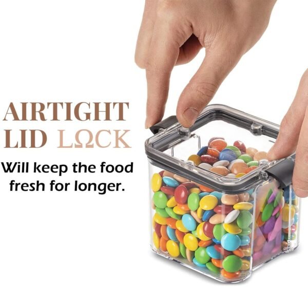 4Pc Square Container 700Ml Used For Storing Types Of Food Stuffs And Items. - Image 3