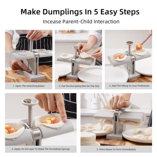 Double Head Dumpling Maker Mold ? Easy Tool for Making Dumplings, Press Mold - Image 4