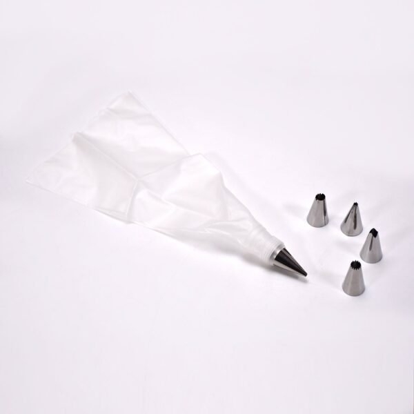 Cake Decorating Nozzle with Piping Bag Stainless Steel Piping Cream Frosting - Image 3