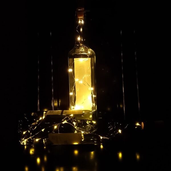 Wine Bottle Cork LED String Light ? 2M Cable, Battery Operated, Warm White (1 - Image 4