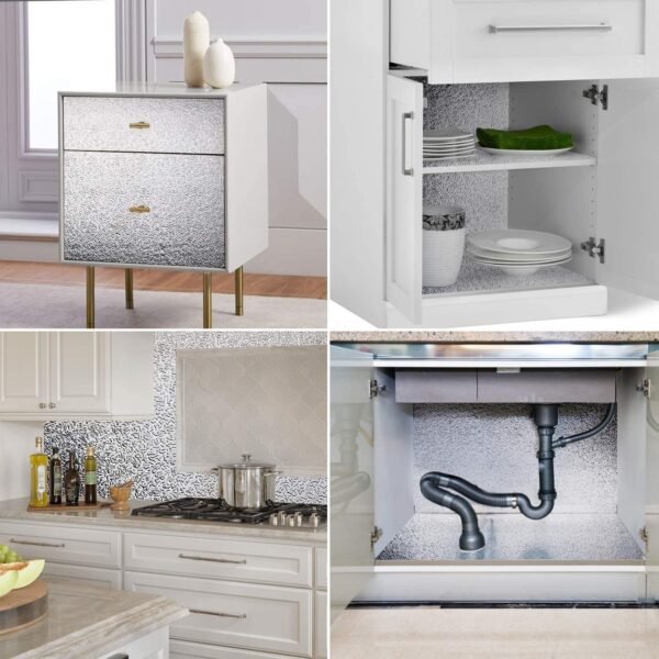 Aluminium Kitchen Wall Sheet Aluminium Without Adhesive (3 Pc / 50x90 Cm) - Image 3