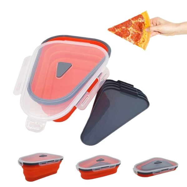 Reusable Expandable Pizza Storage Container with 5 Microwavable Trays ? - Image 4