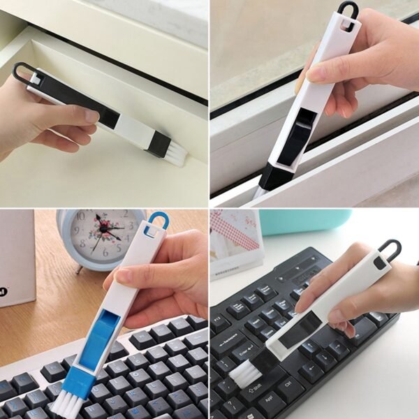 2 in 1 Multi-Function Plastic Window Slot Wardrobe Dust Removal Cleaning Brush - Image 5
