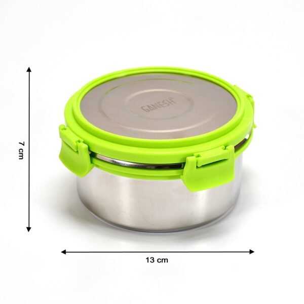 Ganesh Solo round 400 Stainless Steel Leak proof airtight Lunch Pack for Office - Image 5