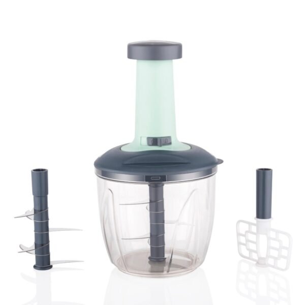 1100 ml 2 in 1 Push up Chopper with affixed with 6 Sharp Blade | Vegetable and - Image 4